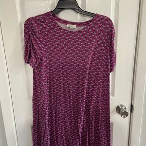 Loft short sleeve ruched dress